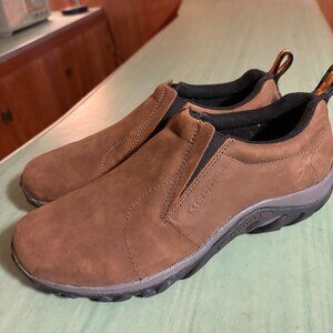 MINT Mens Merrell Brown Jungle Moc Nubuck Slip On Shoes Size 10.5 Regular